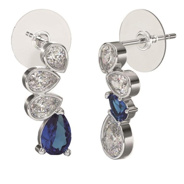 BJT420 ORECCHINI BLUEEY18MM SS