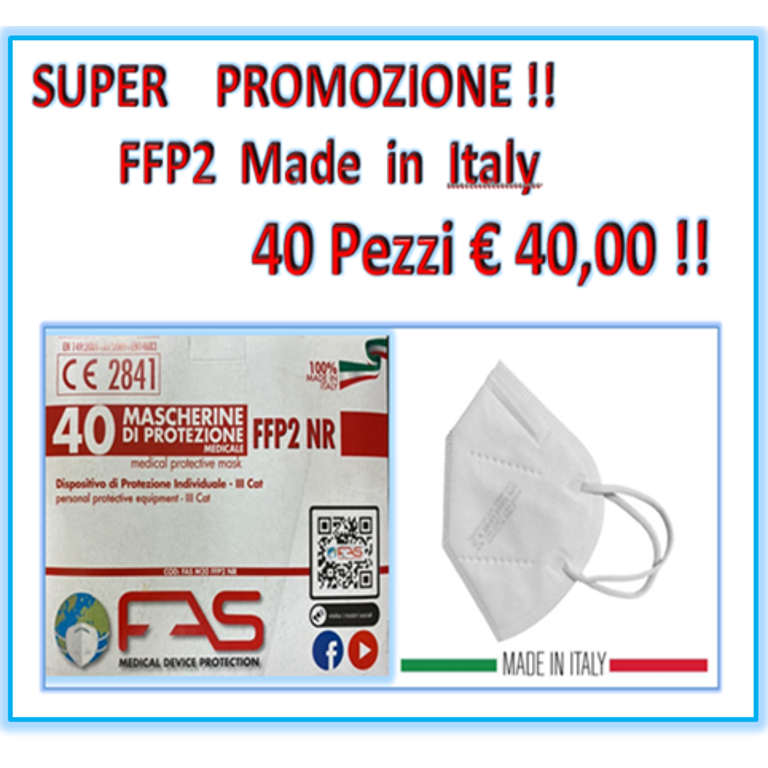 MASCHERA FFP2 DPI 40 PZ ITALIA