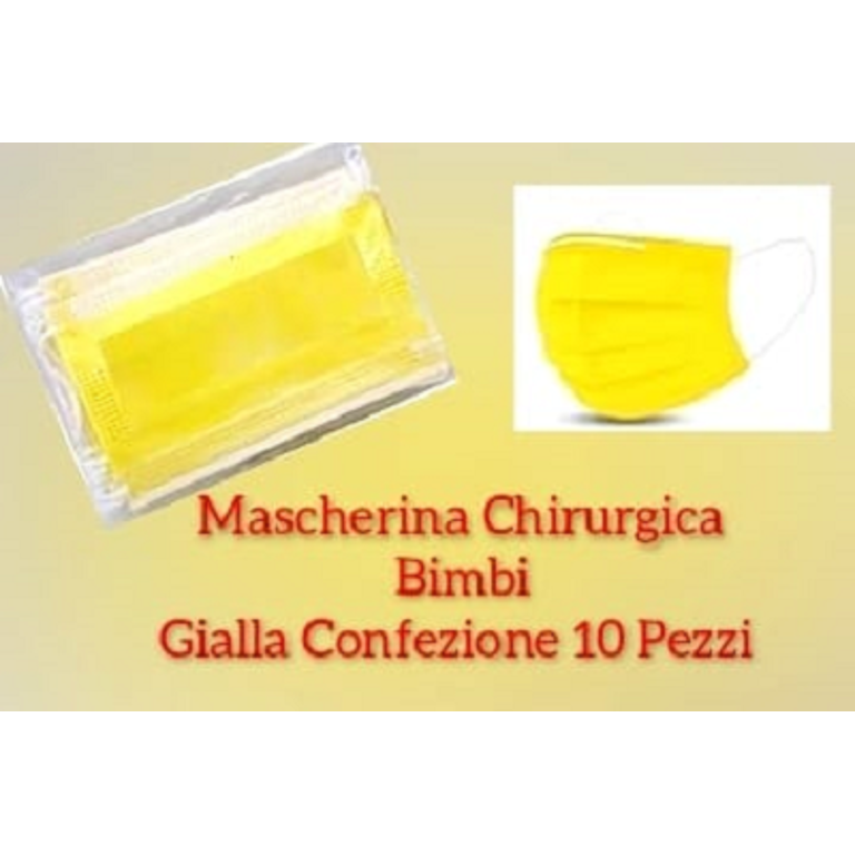 MASCHERINE CHIR BAMB GIALLO 10PZ