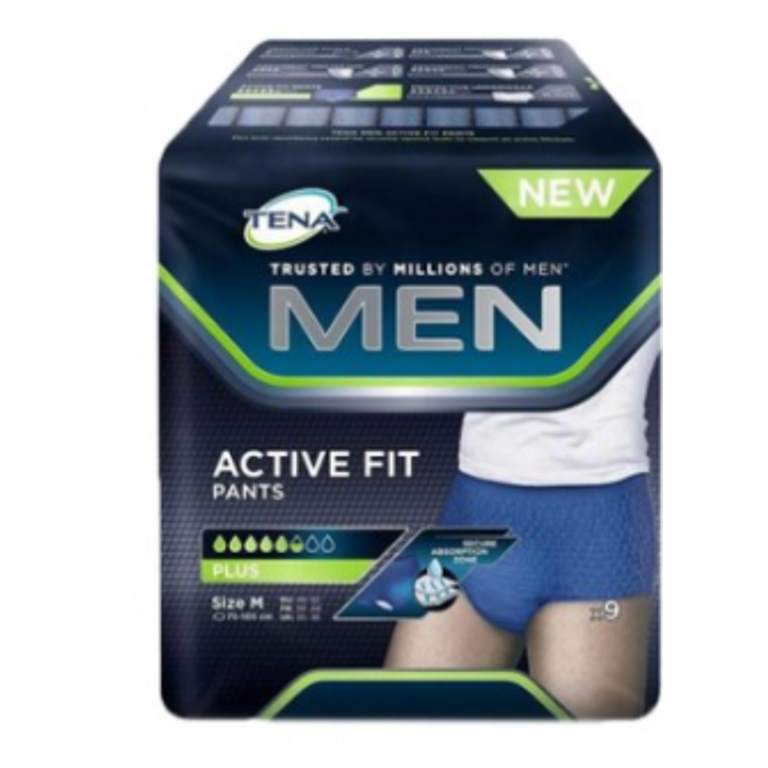 TENA MEN PANTS ACTIVE FIT M 9P